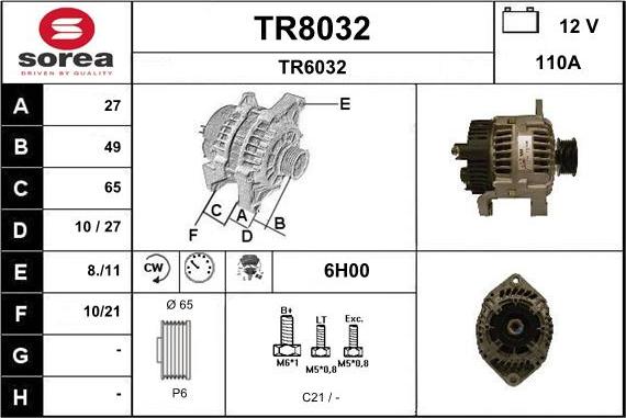 SNRA TR8032 - Генератор unicars.by