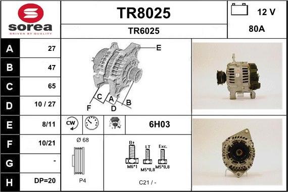 SNRA TR8025 - Генератор unicars.by