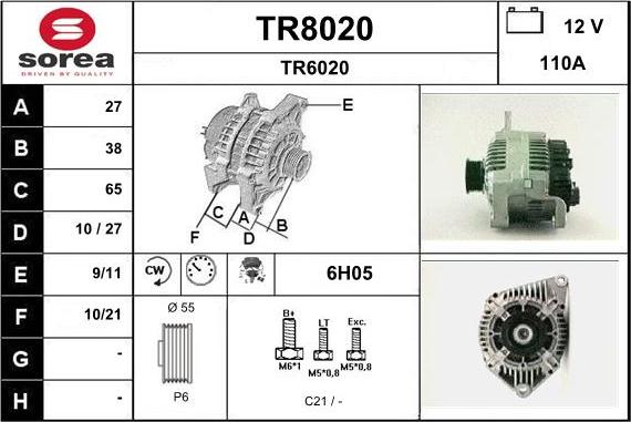 SNRA TR8020 - Генератор unicars.by