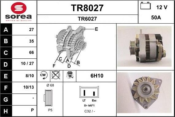 SNRA TR8027 - Генератор unicars.by