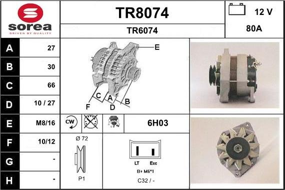 SNRA TR8074 - Генератор unicars.by