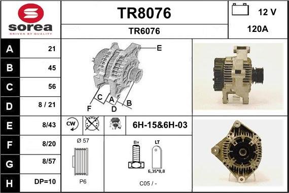 SNRA TR8076 - Генератор unicars.by