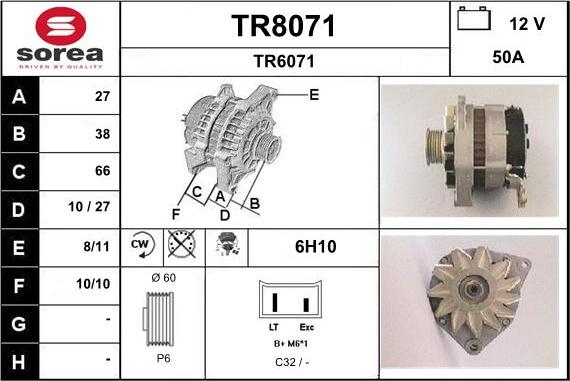 SNRA TR8071 - Генератор unicars.by