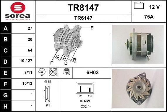 SNRA TR8147 - Генератор unicars.by