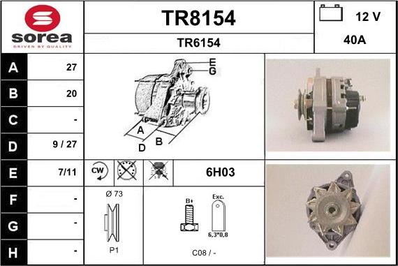 SNRA TR8154 - Генератор unicars.by