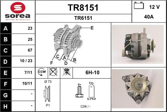 SNRA TR8151 - Генератор unicars.by