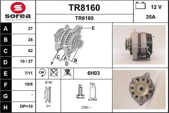 SNRA TR8160 - Генератор unicars.by