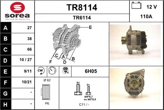 SNRA TR8114 - Генератор unicars.by