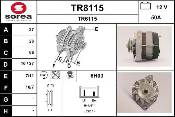 SNRA TR8115 - Генератор unicars.by