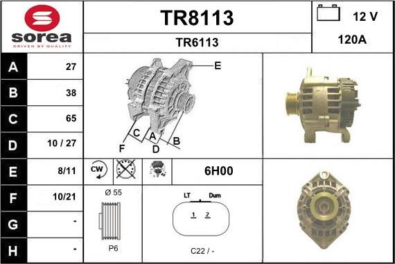 SNRA TR8113 - Генератор unicars.by