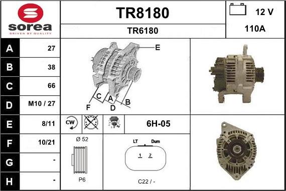 SNRA TR8180 - Генератор unicars.by