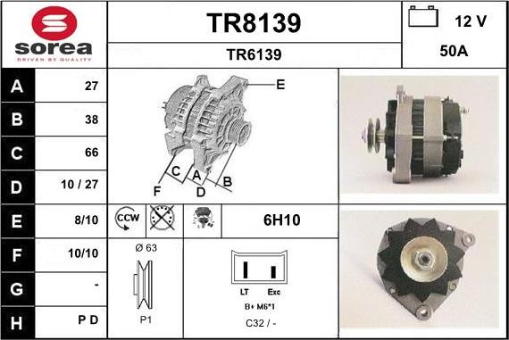 SNRA TR8139 - Генератор unicars.by