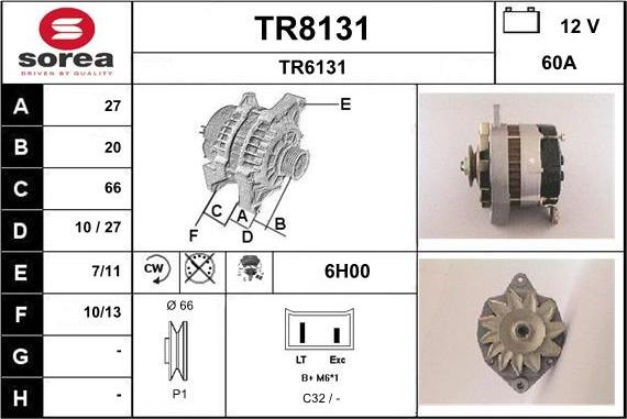 SNRA TR8131 - Генератор unicars.by