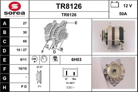 SNRA TR8126 - Генератор unicars.by