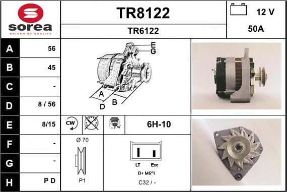 SNRA TR8122 - Генератор unicars.by