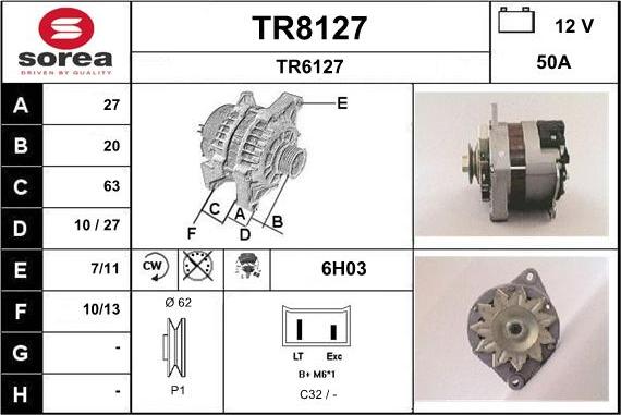 SNRA TR8127 - Генератор unicars.by