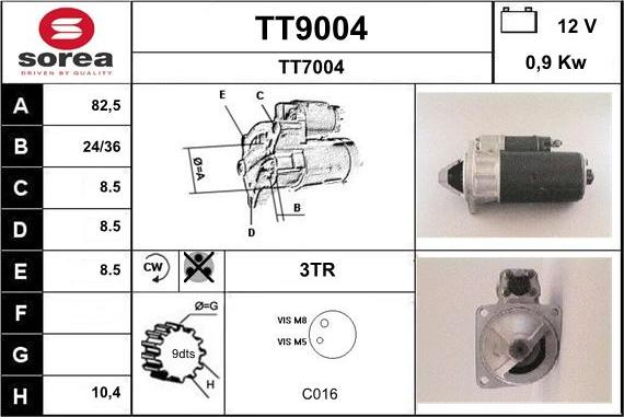 SNRA TT9004 - Стартер unicars.by