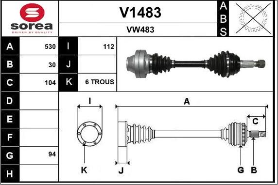 SNRA V1483 - Приводной вал unicars.by