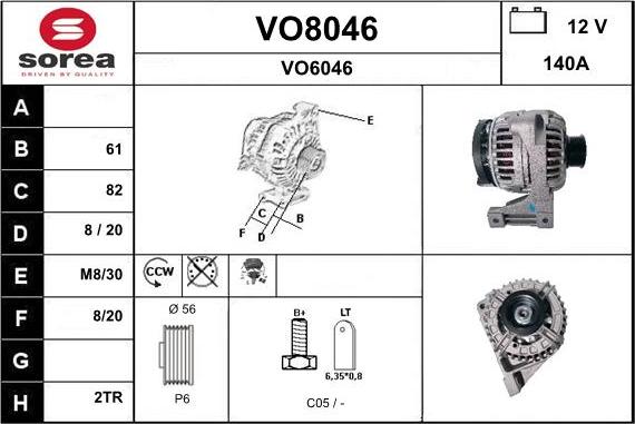 SNRA VO8046 - Генератор unicars.by