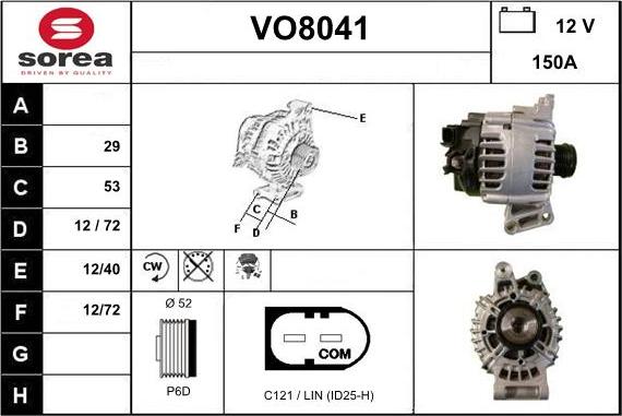 SNRA VO8041 - Генератор unicars.by