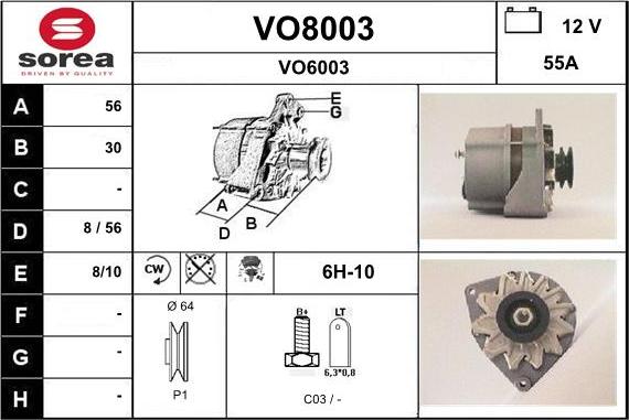 SNRA VO8003 - Генератор unicars.by