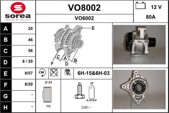 SNRA VO8002 - Генератор unicars.by