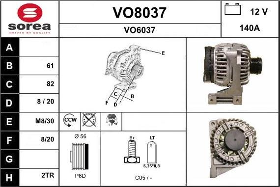 SNRA VO8037 - Генератор unicars.by