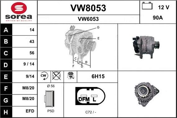 SNRA VW8053 - Генератор unicars.by