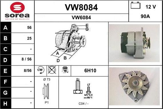 SNRA VW8084 - Генератор unicars.by