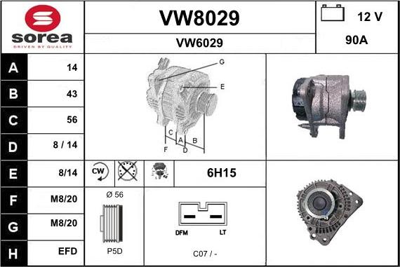 SNRA VW8029 - Генератор unicars.by