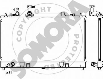 Somora 161140A - Радиатор, охлаждение двигателя unicars.by