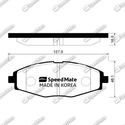 SpeedMate SM-BPG008 - Тормозные колодки, дисковые, комплект unicars.by