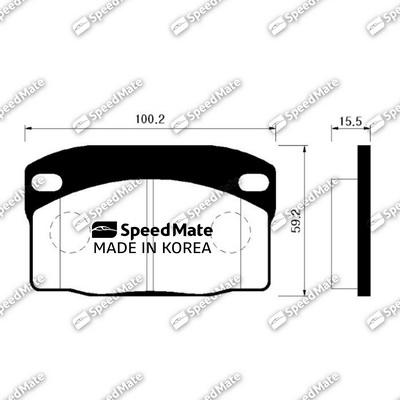 SpeedMate SM-BPG002 - Тормозные колодки, дисковые, комплект unicars.by