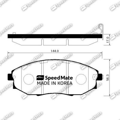 SpeedMate SM-BPG016 - Тормозные колодки, дисковые, комплект unicars.by