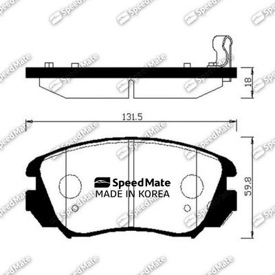 SpeedMate SM-BPG024 - Тормозные колодки, дисковые, комплект unicars.by