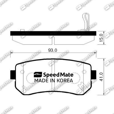 SpeedMate SM-BPH034 - Тормозные колодки, дисковые, комплект unicars.by