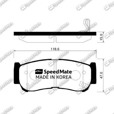 SpeedMate SM-BPH031 - Тормозные колодки, дисковые, комплект unicars.by