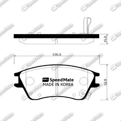 SpeedMate SM-BPH023 - Тормозные колодки, дисковые, комплект unicars.by