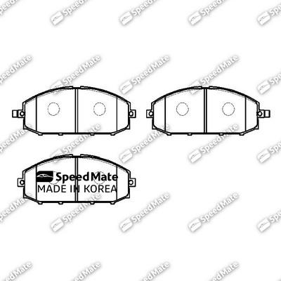 SpeedMate SM-BPJ510 - Тормозные колодки, дисковые, комплект unicars.by