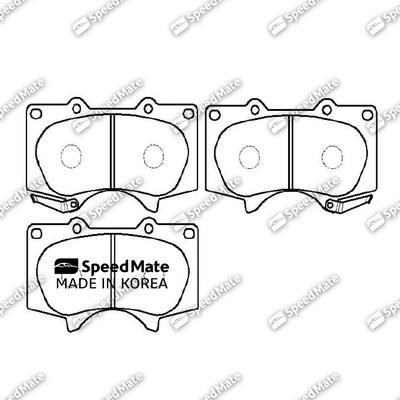 SpeedMate SM-BPJ014 - Тормозные колодки, дисковые, комплект unicars.by