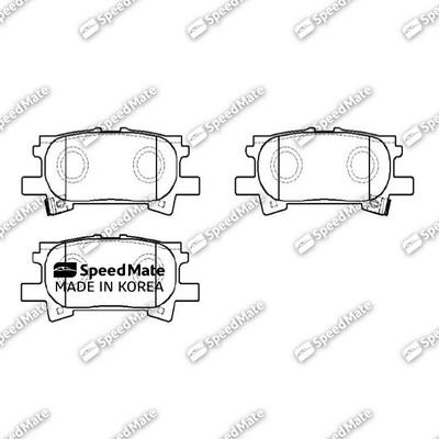 SpeedMate SM-BPJ016 - Тормозные колодки, дисковые, комплект unicars.by