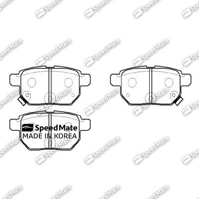 SpeedMate SM-BPJ012 - Тормозные колодки, дисковые, комплект unicars.by