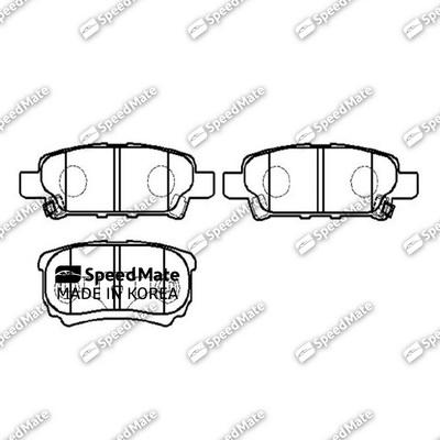 SpeedMate SM-BPJ361 - Тормозные колодки, дисковые, комплект unicars.by