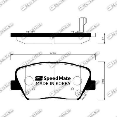 SpeedMate SM-BPK050 - Тормозные колодки, дисковые, комплект unicars.by