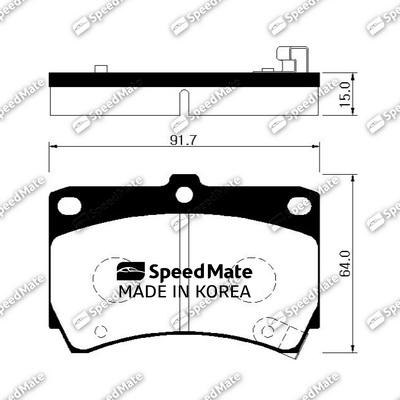 SpeedMate SM-BPK009 - Тормозные колодки, дисковые, комплект unicars.by