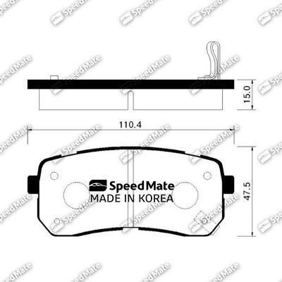 SpeedMate SM-BPK034 - Тормозные колодки, дисковые, комплект unicars.by