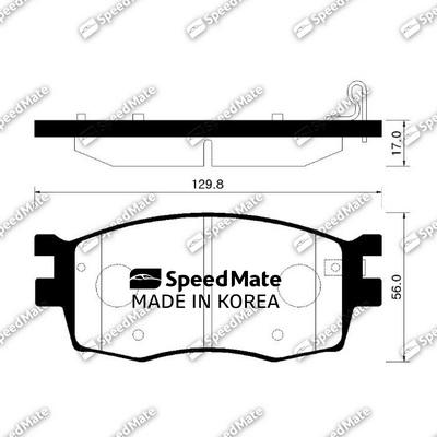 SpeedMate SM-BPK031 - Тормозные колодки, дисковые, комплект unicars.by