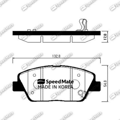 SpeedMate SM-BPK037 - Тормозные колодки, дисковые, комплект unicars.by