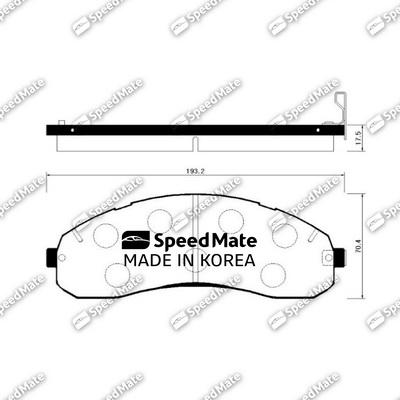 SpeedMate SM-BPK029 - Тормозные колодки, дисковые, комплект unicars.by