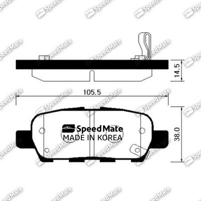 SpeedMate SM-BPS009 - Тормозные колодки, дисковые, комплект unicars.by